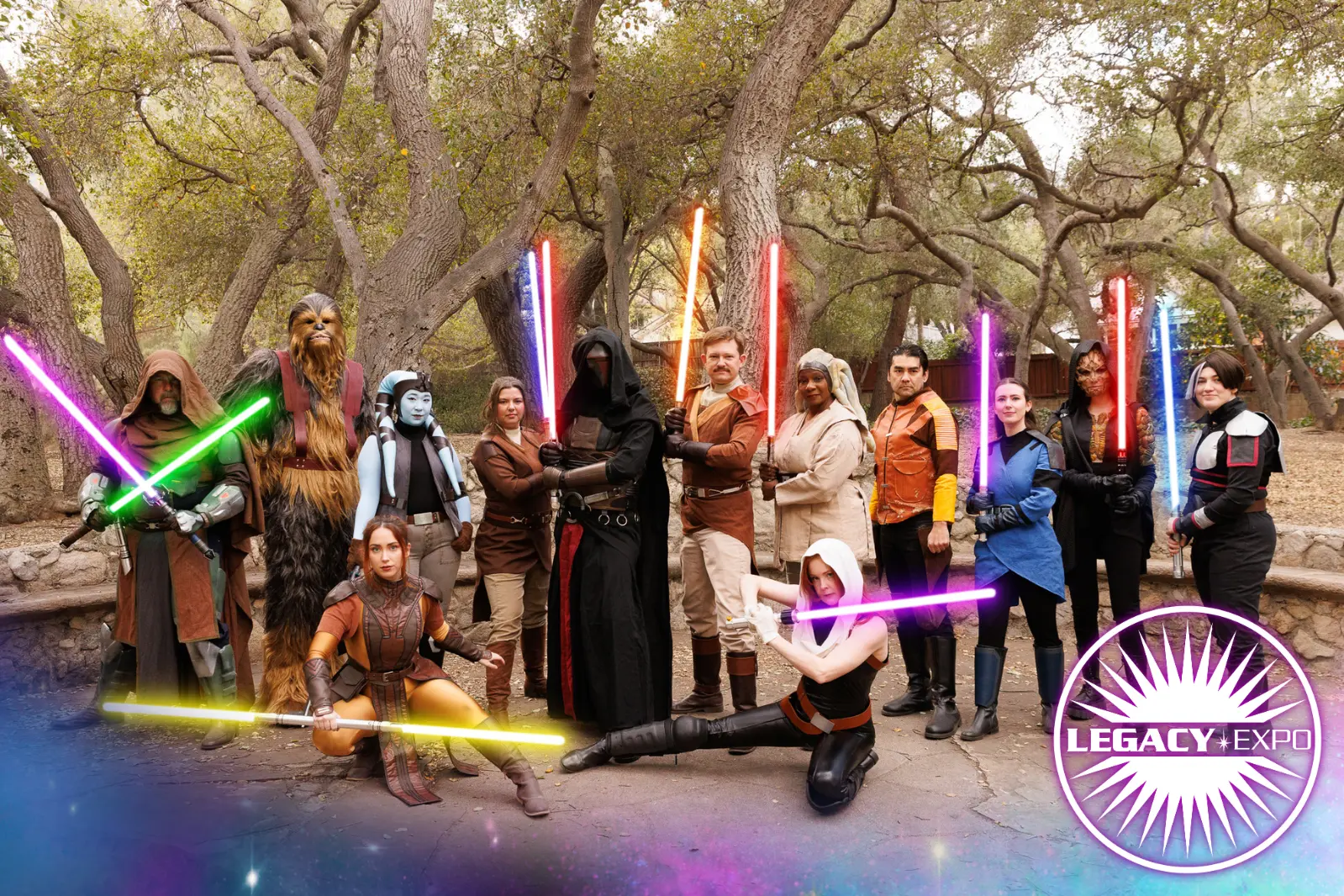 Cosplayers dressed as various Expanded Universe characters.